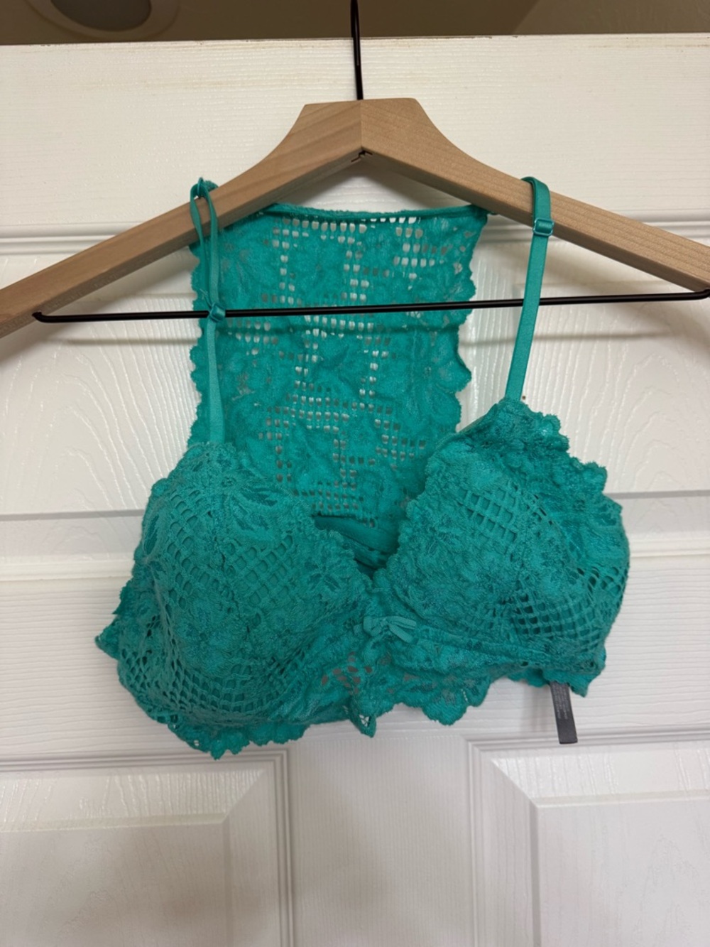 aerie Teal Lace Racerback Bralette